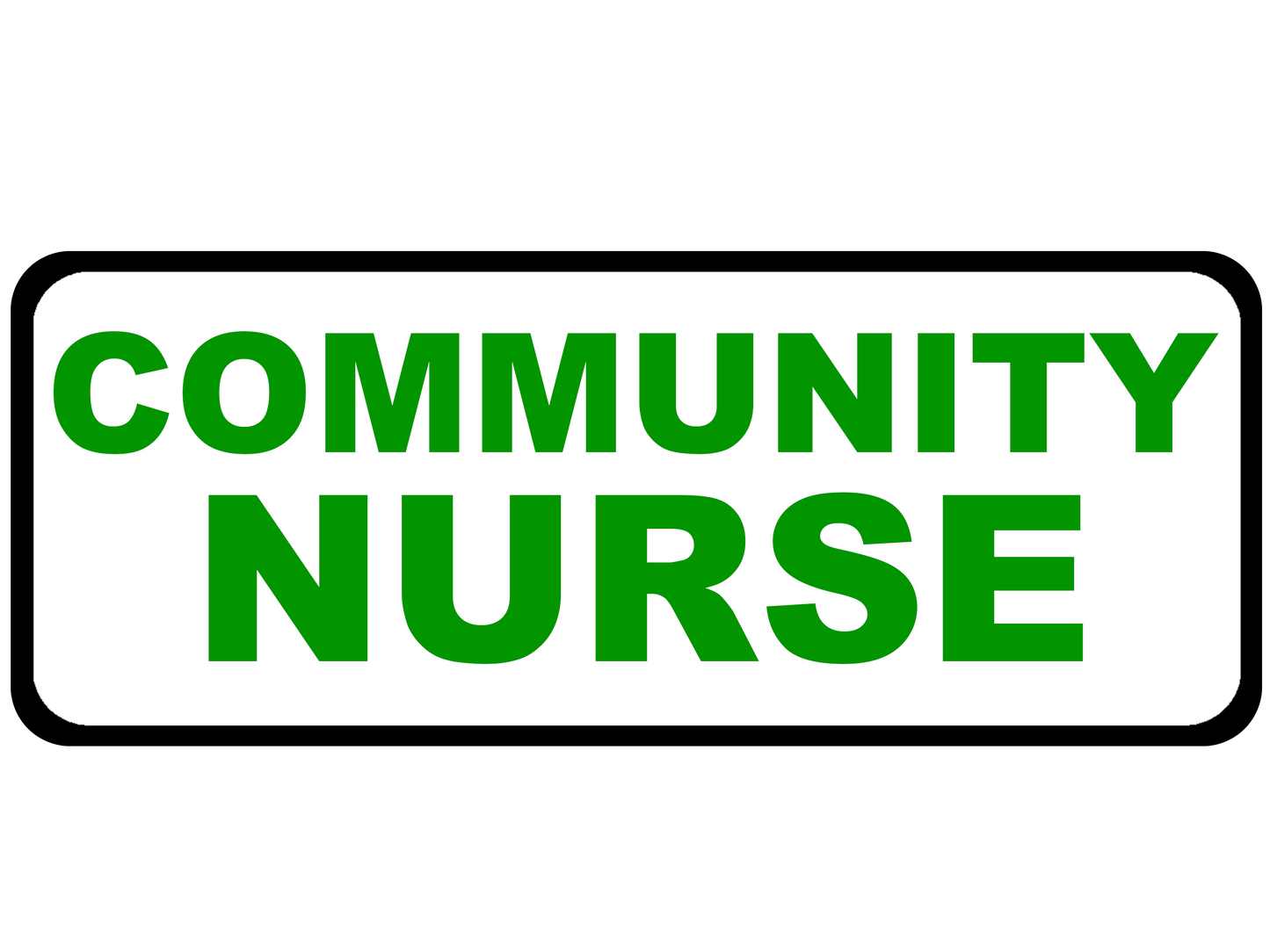 Community Nurse - Emergency Vehicle Sign