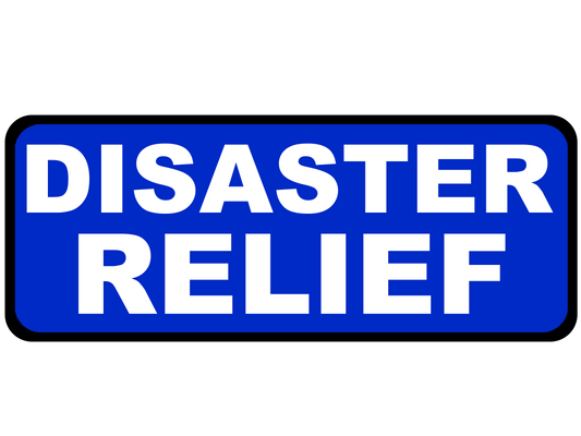 Disaster Relief - Emergency Vehicle Sign