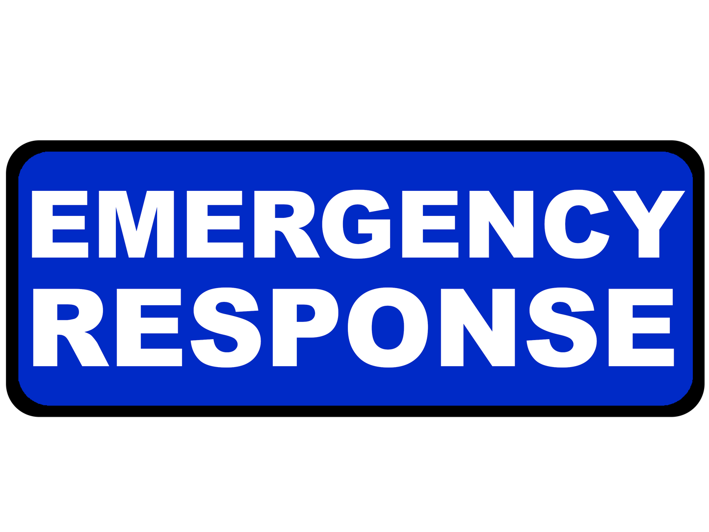 Emergency Response - Emergency Vehicle Sign