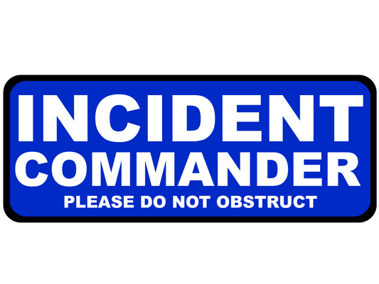 Incident Commander - Emergency Vehicle Sign
