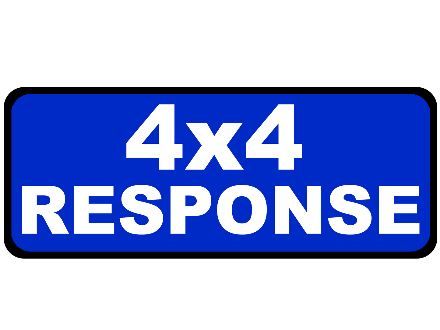 4x4 Response - Emergency Vehicle Sign