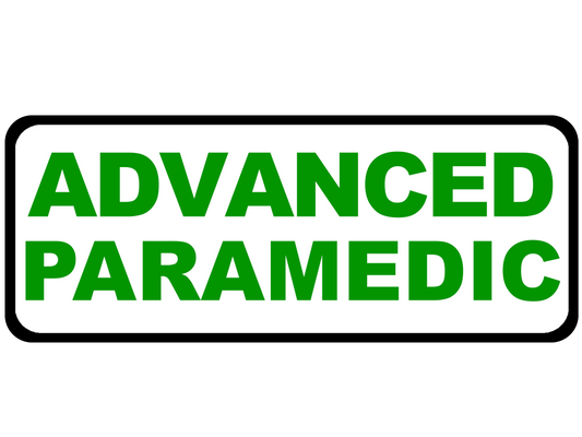 Advanced Paramedic - Emergency Vehicle Sign