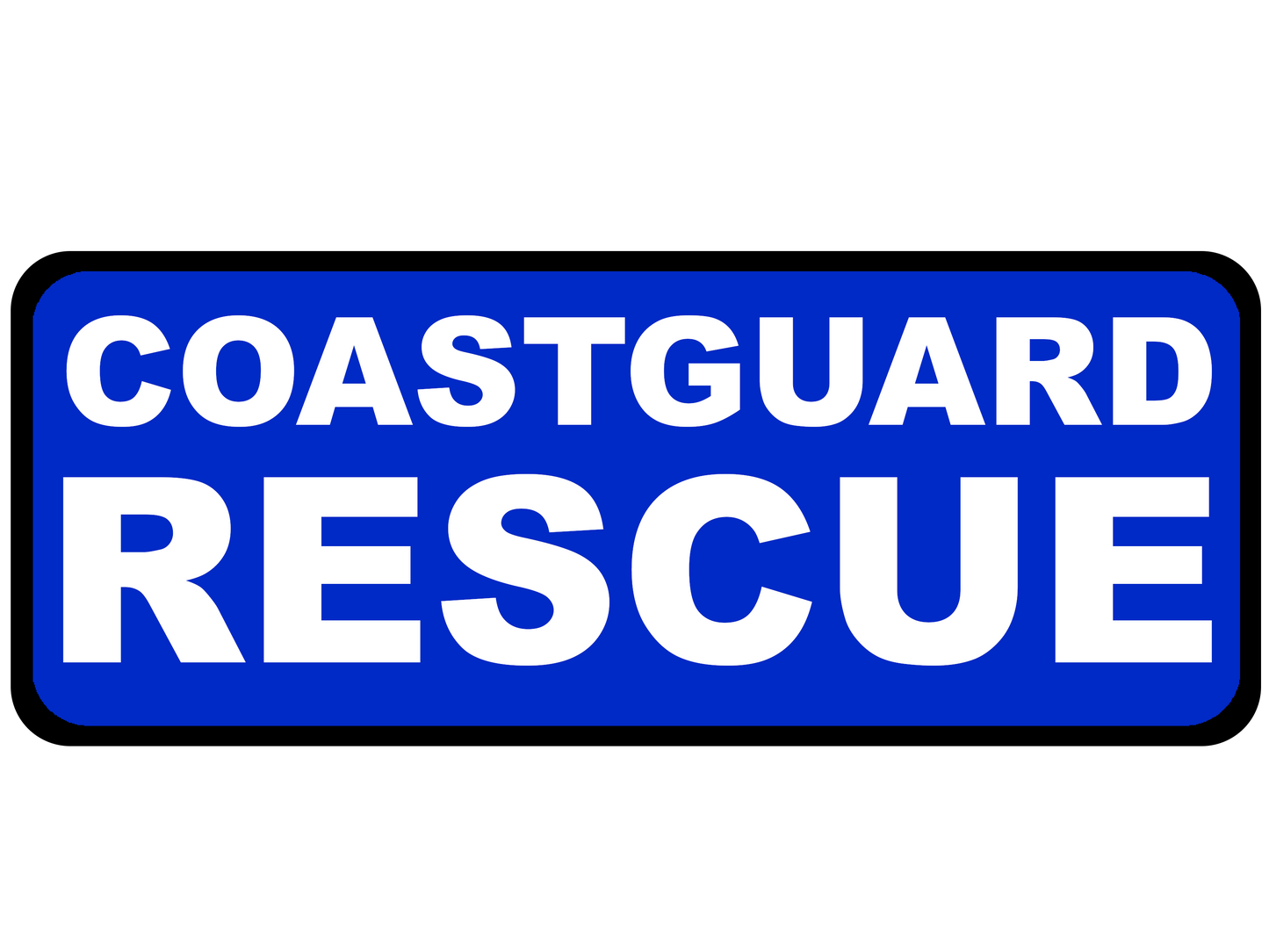 Coastguard Rescue - Emergency Vehicle Sign