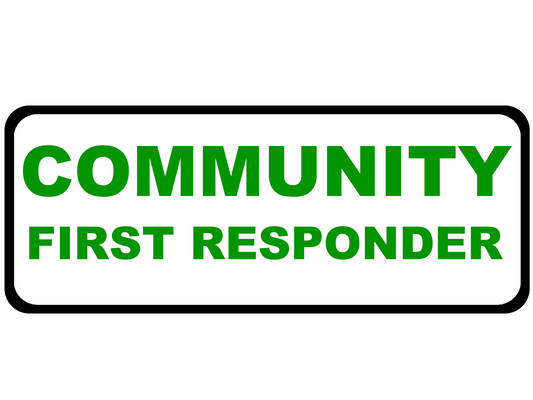 Community First Responder - Emergency Vehicle Sign