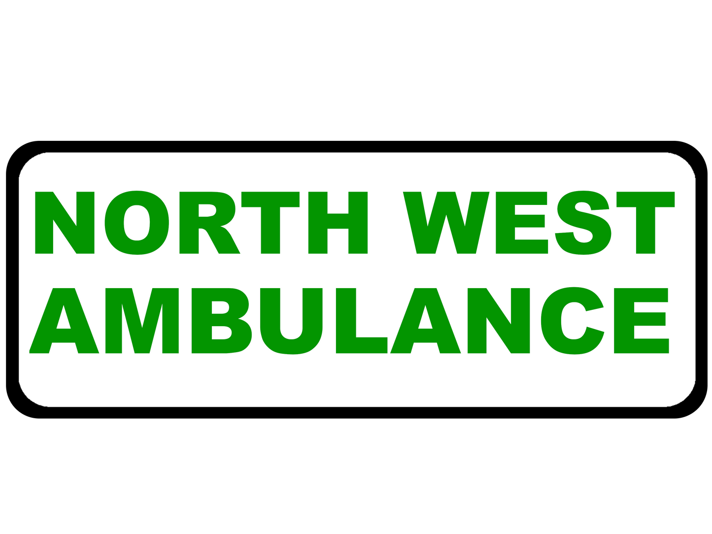North West Ambulance - Emergency Vehicle Sign