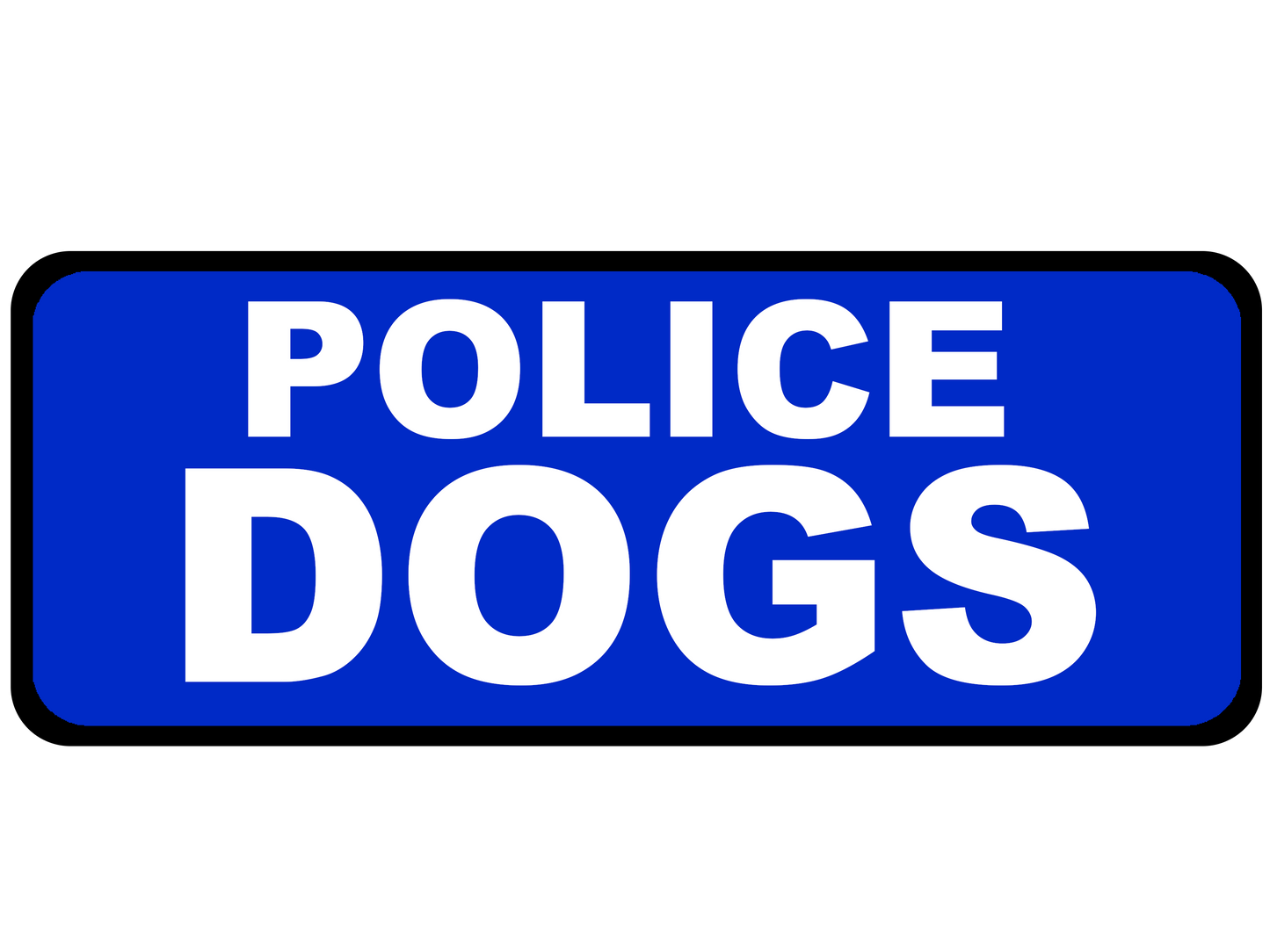 Police Dogs - Emergency Vehicle Sign