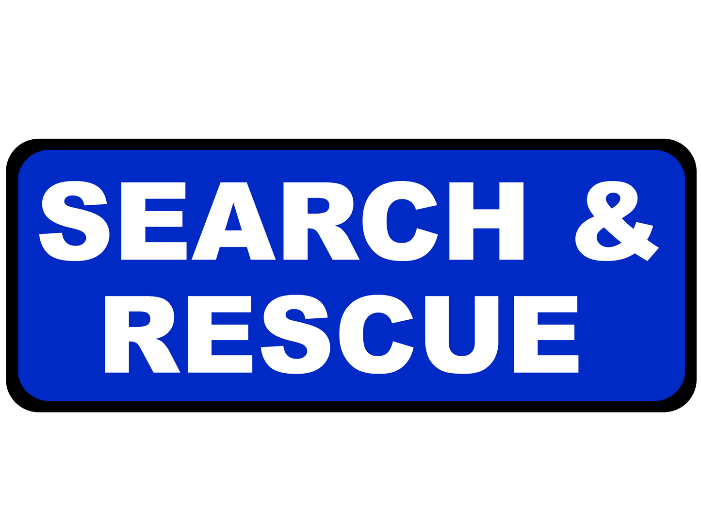 Search & Rescue - Emergency Vehicle Sign