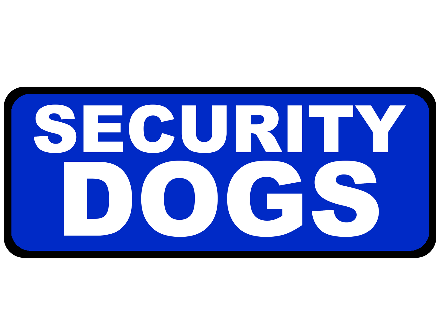Security Dogs - Emergency Vehicle Sign