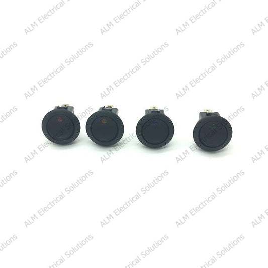 734X - 19MM ROUND LED ROCKER SWITCH 16A