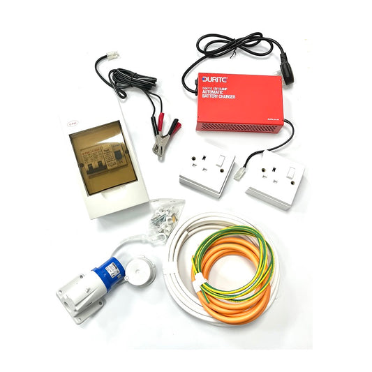 CAMPER VAN 240V MAINS WIRING KIT & 10A BATTERY CHARGER