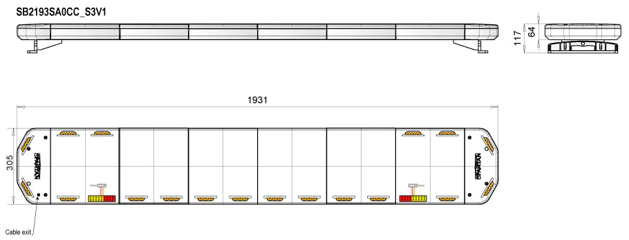 Spartan Towman Lightbar